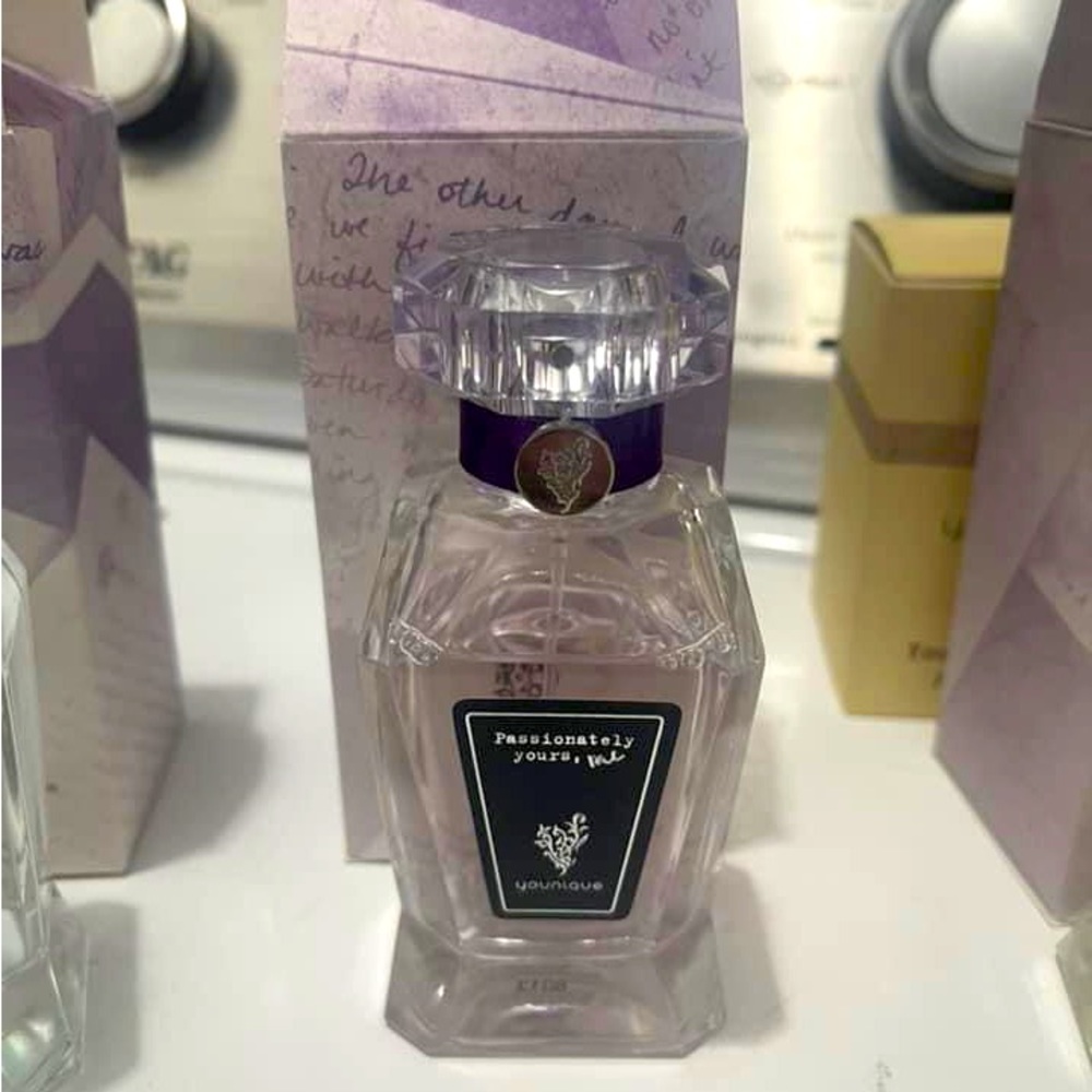 YOUNIQUE! PASSIONATELY yours, ME.  sprayed a few times ONLY, $50 on the site.